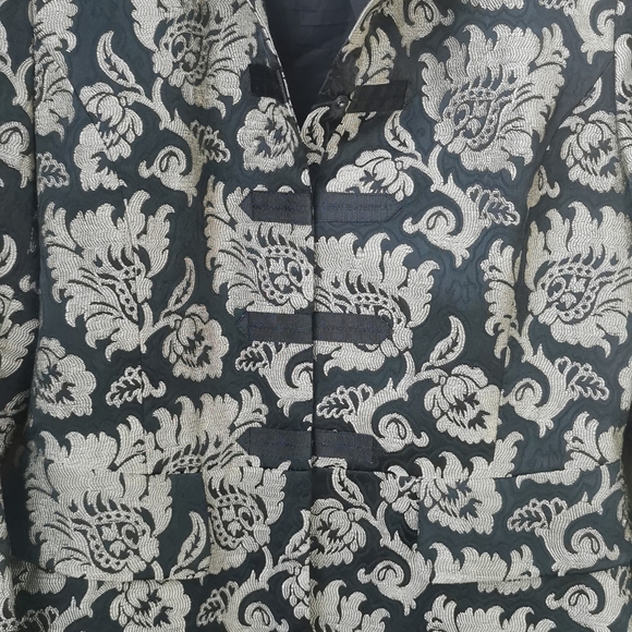 Vintage Gold and Black Printed Blazer - Picture 3 of 4